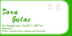 dora gulas business card